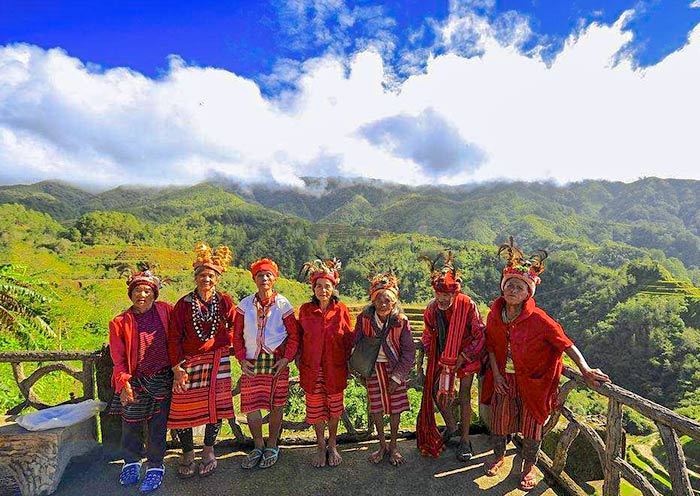 Local Ifugo People at Banaue Rice Terraces